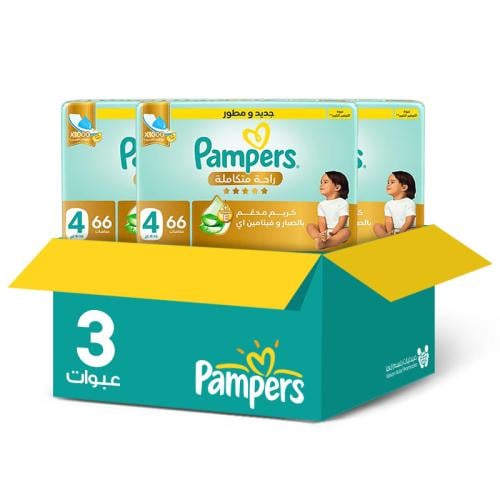 Pampers Premium Care Diapers Size [4] 66 Count * 3 Packs | Savings Box