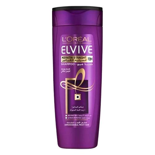 LOREAL HAIR SHAMPOO KERATIN STRAIGHT FRIZZY HAIR  200 ML
