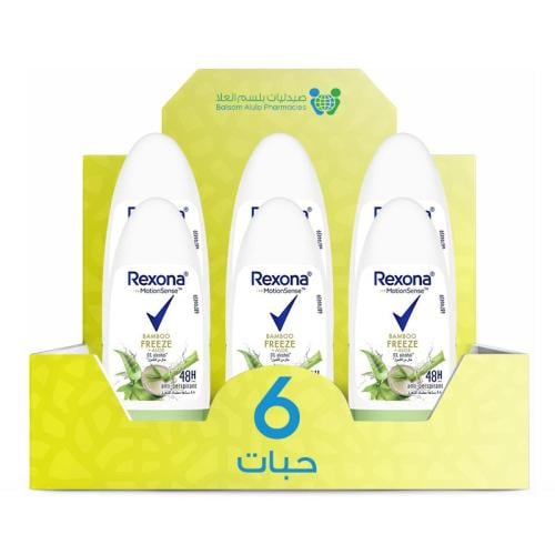 Rexona Women's Roll-On Deodorant Bamboo & Aloe Vera 50ml *6 Pack | Value Box