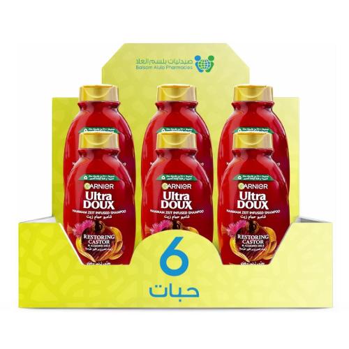Ultra Doux Castor & Almond Shampoo 200ml * 6 Pack | Value Box