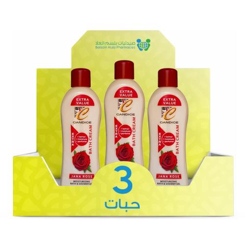 Candice Shower Gel Jana Rose 1000ml *3 pieces | Value Box