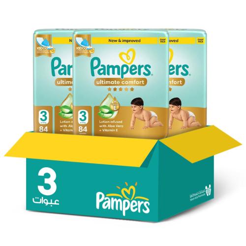 Pampers Premium Care Diapers Size [3] 84 Count * 3 Packs | Savings Box