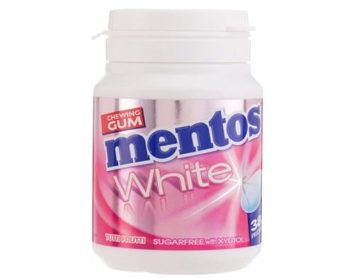 MENTOS GUM WHITE TUTTI FRUTTI 38 PCS
