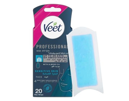 VEET WAX STRIPS PROFESSIONAL FACE 20 PCS