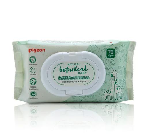 PIGEON BOTANICAL BABY WIPES FRGRANCE FREE 70 PCS