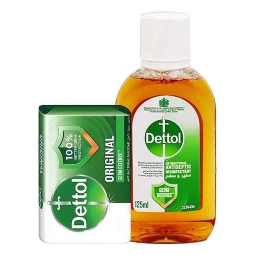 S.O DETTOL DISINFECTANT 125ML+SOAP 120GM