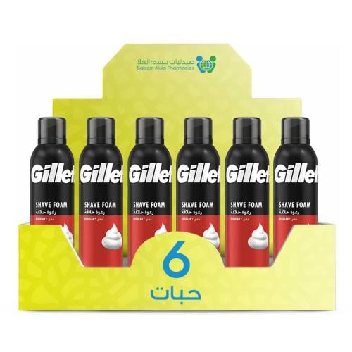 Gillette Regular Shaving Foam *6 Pack | Value Box