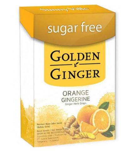 GOLDEN GINGER DROPS ORANGE GINGERINE 45GM