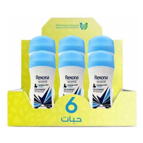 Rexona Advanced Protection Invisible Dry Fresh Imported Deodorant Stick 70g * 6 Sticks | Value Box
