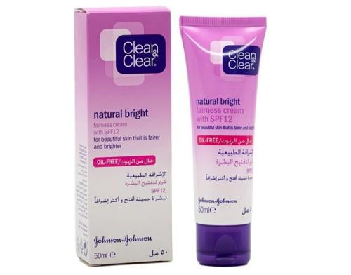 CLEAN & CLEAR CREAM NATURAL BRIGHT SPF12 50ML