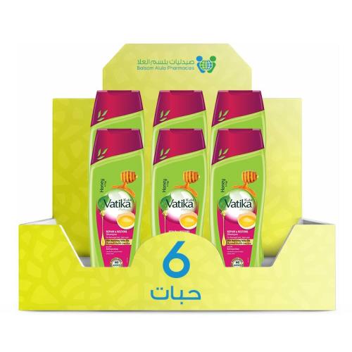 Vatika Repair & Protect Shampoo 400ml * 6 Bottles | Value Box