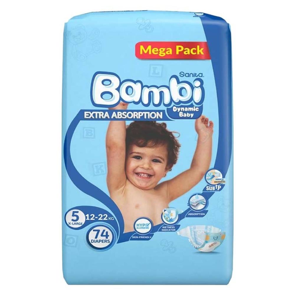 BAMBI DIAPERSS MEGA 5 74 PCS