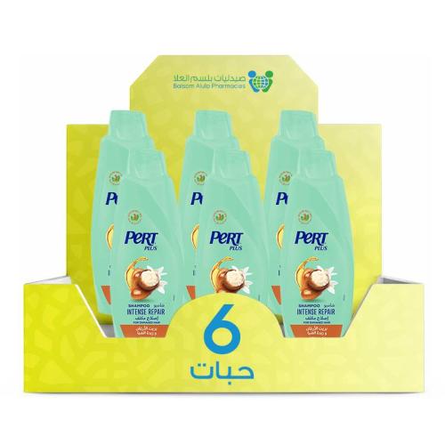 Pert Plus Intensive Repair Shampoo with Argan Oil and Shea Butter 400ml *6 Pack | Value Box