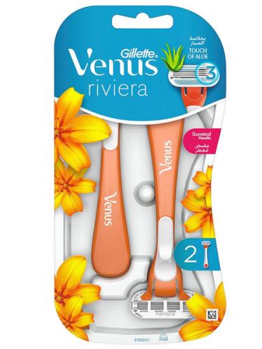 GILLETTE RAZOR WOMEN VENUS RIVIERA 2PCS