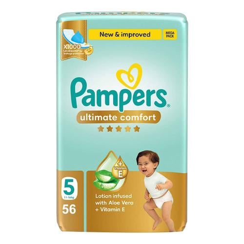 PAMPERS DIAPERSS PREMIUM CARE 5 56 PCS
