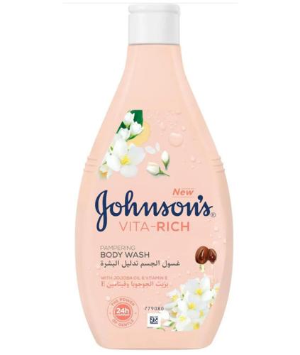 JOHNSON BODY WASH PAMPERING WITH JOJOBA OIL AND VITAMIN E 400 ML
