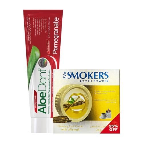 S.O ALOEDENT TOOTHPASTE+EVA SMOKER POWDER