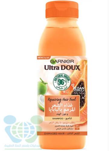 ULTRA DOUX HAIR SHAMPOO REPAIRING HAIR FOOD PAPAYA COCOUNT 3 IN 1 350 ML