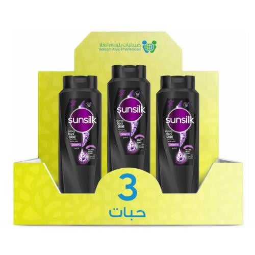 Sunsilk Enchanting Shine Shampoo for Black Hair 400ml *3 Pack | Value Box