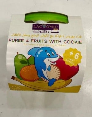 LACTONIC READY MEAL 4 FRUITS WITH COOKIE 2*130 GM