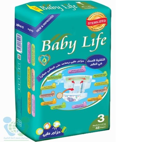 BABY LIFE DIAPERSS 3 4*48 PCS