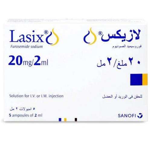 لازيكس 20 مج امبول 2 مل 5 ق