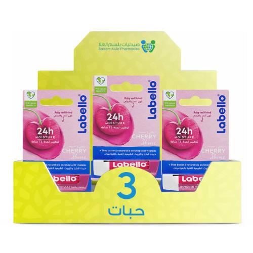 Labello Fruity Shine Cherry Lip Balm 85071 *3 Pack | Value Box