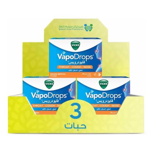 Vicks Menthol Orange Lozenges 16 Lozenges * 3 Lozenges | Value Box