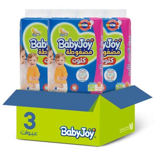 Baby Joy Diapers, Size 6, 50 Pieces, 3 Packs | Savings Box