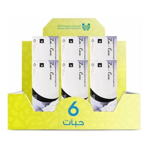 100 Clear Vinyl Gloves, Medium Size *6 Pieces | Value Box