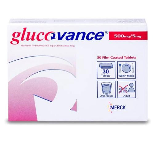 GLUCOVANCE 500MG/5MG 30TAB