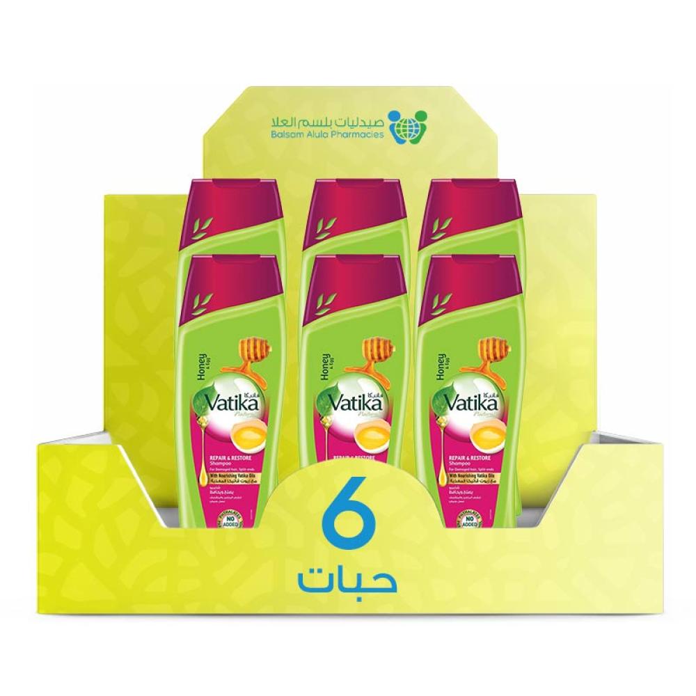 Vatika Repair & Protect Shampoo 400ml * 6 Bottles | Value Box