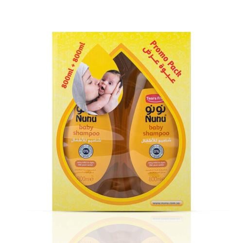 NUNU BABY SHAMPOO 2*800 ML OFFER