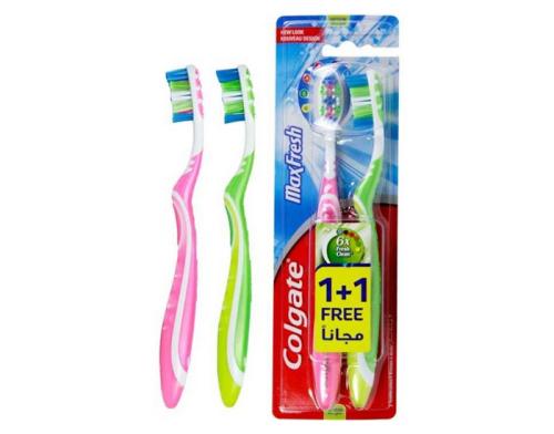 COLGATE TOOTHBRUSH MAX FRESH MEDIUM 1+1