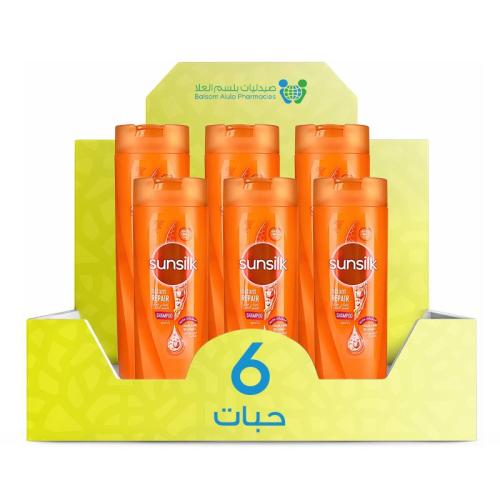Sunsilk Repair Shampoo for Damaged Hair 200ml * 6 Bottles | Value Box