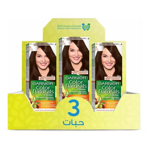 Garnier Hair Dye 4 Brown *3 Pack | Value Box