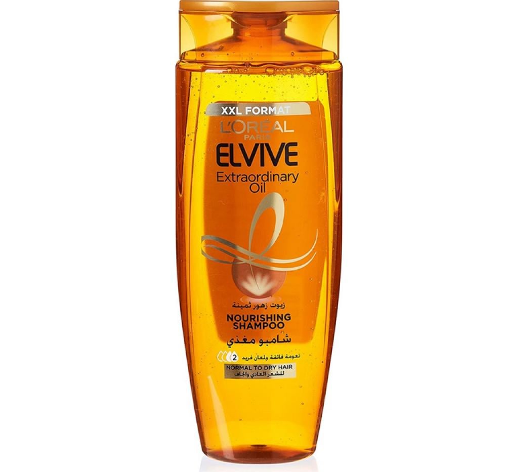 لوريال شامبو زيوت زهور ثمينة للشعر العادي والجاف 600 مل