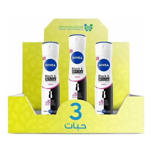 NIVEA Invisible Women's Deodorant Spray 150ml *3 Pack | Value Box