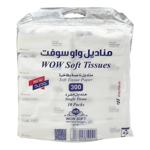 واو سوفت مناديل 5*300 حبة