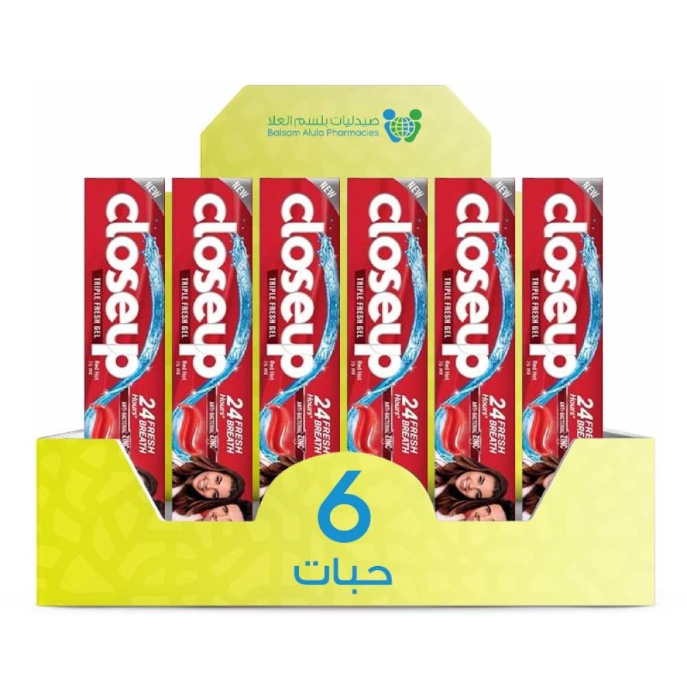 Close-Up Red Toothpaste 75ml * 6 Packs | Value Box