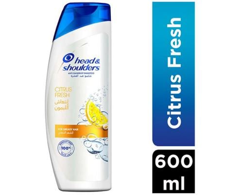 HEAD & SHOULDERS HAIR SHAMPOO NATURAL FRESH LEMON 600 ML