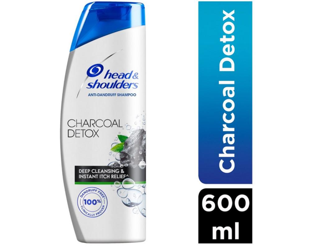 HEAD & SHOULDERS HAIR SHAMPOO  DETOX CHARCOAL600 ML