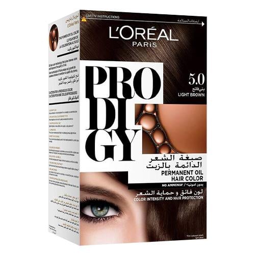 LOREAL HAIR DYE COLOR PRODIGY NO AMMONIA LIGHT BROWN 5.0