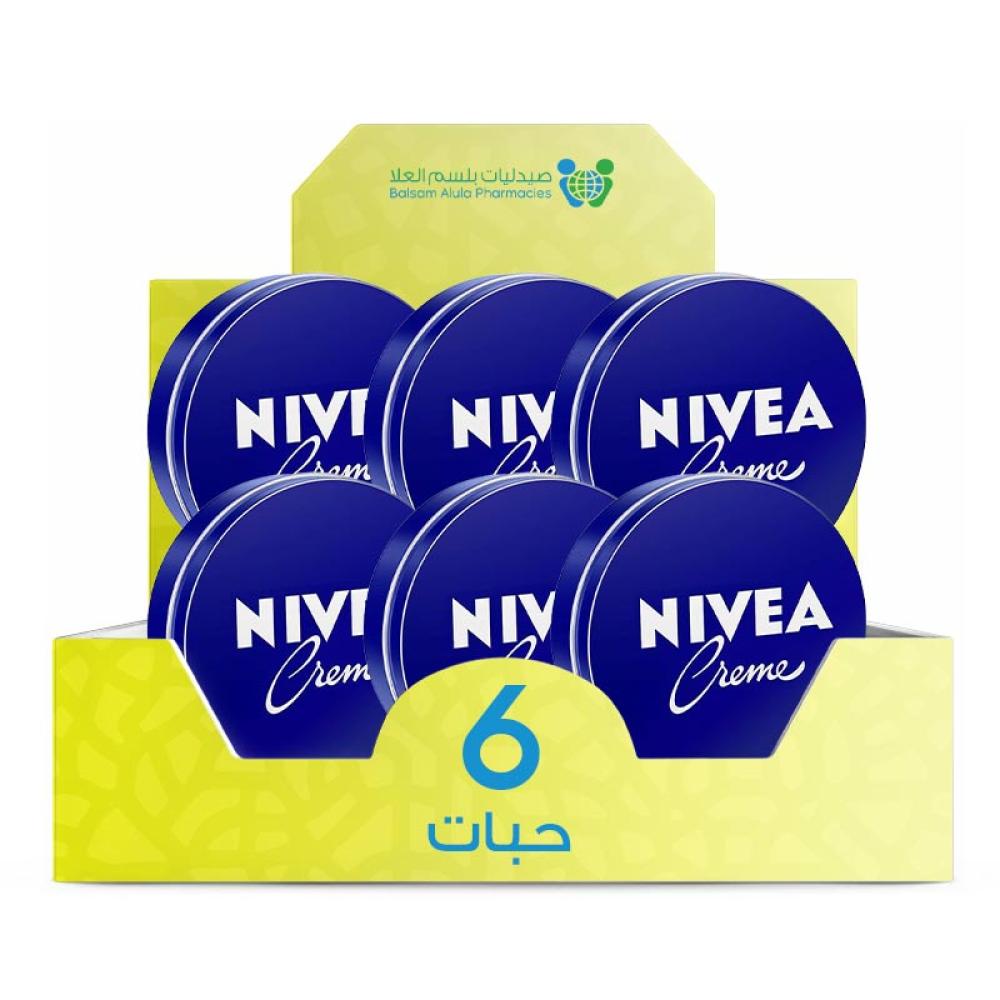 NIVEA Moisturizing Cream, Blue, 400g * 6 pieces | Value Box