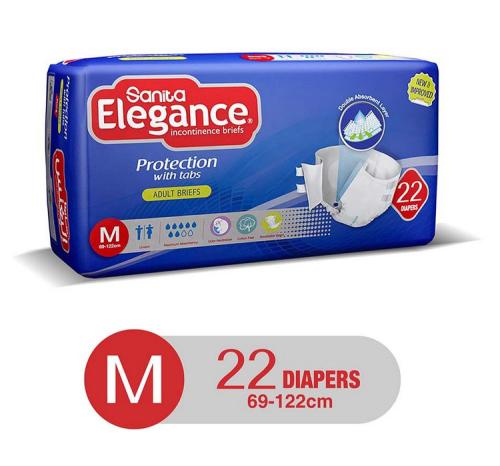 ELIGANCE ADULT DIAPERS M 2*22 PCS