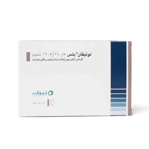 LOTEVAN PLUS 5/160/12.5 MG 30 TAB