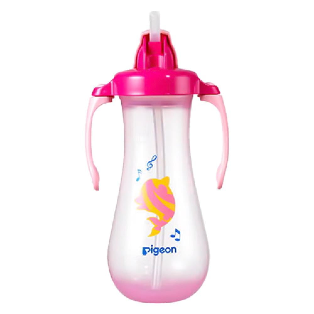 PIGEON CUP STRAW TWIST PINK 300 ML 26216