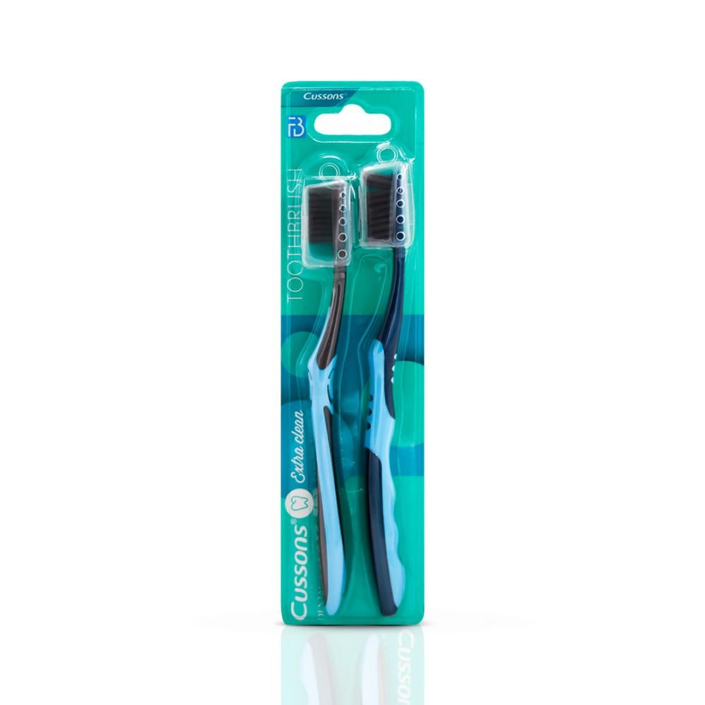 CUSSONS TOOTHBRUSH SOFT DOUBLE PACK BLACK BRISTLE NO 5140-5145