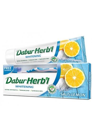 DABUR HERBAL TOOTHPASTE SALT AND LEMON 150 GM + TB FREE