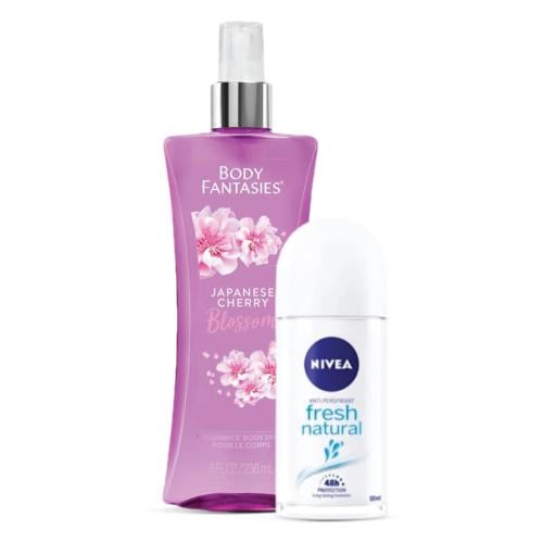 S.O FANTASIES BODY SPRAY + NIVEA DEODORANT ROLL